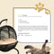 Bella Home Simba - Mini Hangstoel - Kat - Hond - Zwart - Creme kussen