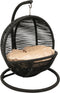 Bella Home Simba - Mini Hangstoel - Kat - Hond - Zwart - Creme kussen