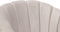 Bella Home Tina - Eetkamerstoel - Velvet - Schelp - Creme met zwarte poten