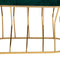 Bella Home Ziyan - Hocker - Velvet - Fluweel - Groen - Gouden onderstel - Voetenbankje - 90 x 50