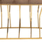 Bella Home Ziyan - Hocker - Velvet - Fluweel - Mokka - Gouden onderstel - Voetenbankje - 90 x 50