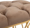 Bella Home Ziyan - Hocker - Velvet - Fluweel - Mokka - Gouden onderstel - Voetenbankje - 90 x 50