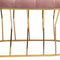 Bella Home Ziyan - Hocker - Velvet - Fluweel - Roze - Gouden onderstel - Voetenbankje - 90 x 50