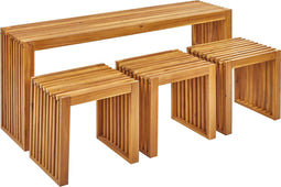 BELLANO - Tuinset 3-zits - Lichthout - Acaciahout