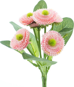 Bellis bush x6 pink 20 cm kunstbloem