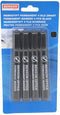Bellson Watervaste Permanent Markers Zwart 4 stuks - Marker - Permanent merkstift - Stift - Stiften
