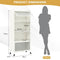 Coast Kast met Wielen - 5 Laags - 60 x 32 x 154 cm - Wit