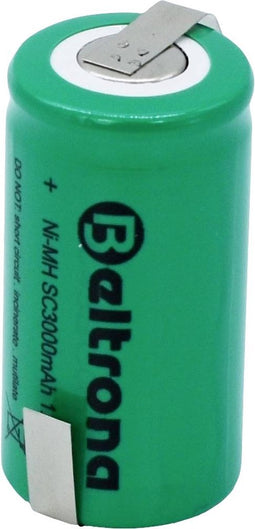 Beltrona SC3000 Speciale oplaadbare batterij Sub-C Z-soldeerlip NiMH 1.2 V 3000 mAh