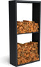 Beltza zwarte houtopslag onderverdeling 2 vakken 1000x385x2000 mm