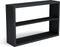 Beltza zwarte houtopslag onderverdeling 2 vakken 1500x385x1000 mm