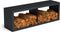Beltza zwarte houtopslag onderverdeling 2 vakken 1500x385x500 mm