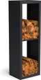 Beltza zwarte houtopslag onderverdeling 2 vakken 500x385x1500 mm