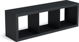 Beltza zwarte houtopslag onderverdeling 3 vakken 1500x385x500 mm