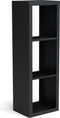 Beltza zwarte houtopslag onderverdeling 3 vakken 500x385x1500 mm