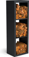 Beltza zwarte houtopslag onderverdeling 3 vakken 500x385x1500 mm
