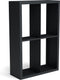 Beltza zwarte houtopslag onderverdeling 4 vakken 1000x385x1500 mm