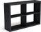 Beltza zwarte houtopslag onderverdeling 4 vakken 1500x385x1000 mm