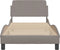 vidaXL - Bedframe - met - hoofdeinde - zonder - matras - 90x190 - cm - stof - taupe