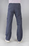 BEN BRIX Herenbroek met elastisch koord blauw/grijs maat 25 (kort)
