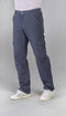 BEN BRIX Herenbroek met elastisch koord blauw/grijs maat 25 (kort)