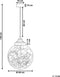 BENI Gross - Hanglamp - Zilver - Glas