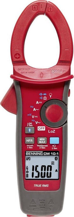 Benning CM 10-1 Stroomtang Digitaal Datalogger CAT IV 600 V Weergave (counts): 6000