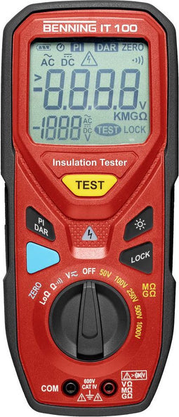 Benning IT 100 Isolatiemeter 50 V, 100 V, 250 V, 500 V, 1000 V 20 GΩ