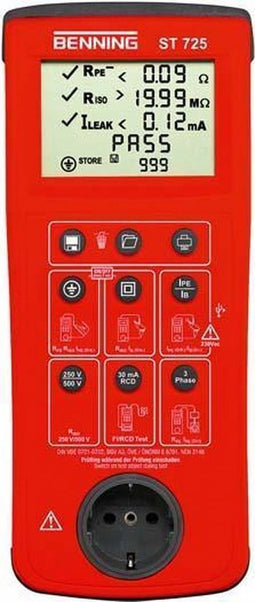 Benning ST 725 Apparaattester VDE-norm 0701-0702