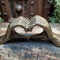 Benoa Birmingham Antique Brass Heart Sculpture 32 cm