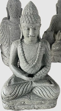 Benoa Buddha Beeld Meditation met Ketting Green Stone 100cm 100cm