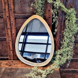 Benoa Medium Brass Egg-shaped Mirror