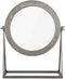 Benoa Nickel Round Mirror on Standard