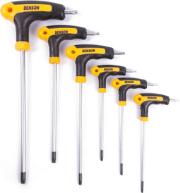 Benson 6-delige Torx sleutelset - T-greep - T10 tot T40 - Ergonomisch ontwerp