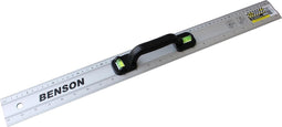 Benson Aluminium liniaal met waterpas en handvat - 60 cm