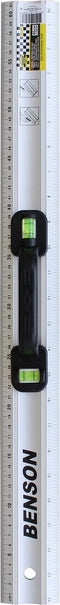 Benson Aluminium liniaal met waterpas en handvat - 60 cm