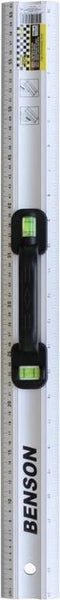 Benson Aluminium liniaal met waterpas en handvat - 60 cm