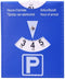 Benson Blauwe Parkeerkaart / Parkeerschijf 10 x 12 cm.