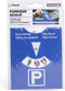 Benson Blauwe Parkeerkaart / Parkeerschijf 10 x 12 cm.