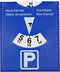 Benson Blauwe Parkeerkaart / Parkeerschijf 10 x 12 cm.