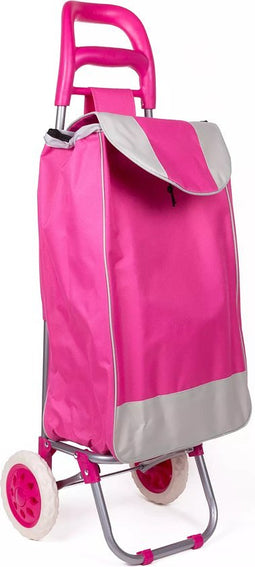 Benson Boodschappentrolley 96x34x21cm - Fun Color Roze - Waterdicht en Opvouwbaar