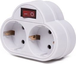 Benson Dubbel stopcontact met schakelaar en kinderbeveiliging - 3500W