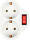 Benson Dubbel stopcontact met schakelaar en kinderbeveiliging - 3500W