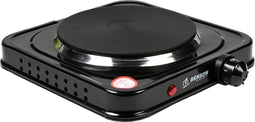 Benson Enkele elektrische kookplaat - compact - 1000 watt - zwart - 22 x 22 cm