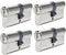 Benson Euro Profielcilinder - 4 Stuks - Gelijksluitend