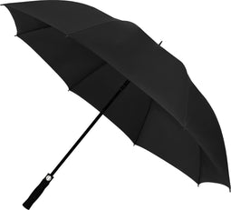 Benson Luxe windproof paraplu - 130 cm - zwart - soft grip - automatisch