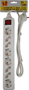 Benson Stekkerdoos - 8 aansluitpunten - met schakelaar - 1.5 meter kabel - CE-gecertificeerd
