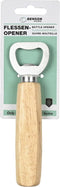 Benson Stijlvolle flessenopener met houten handvat - universeel - 14 cm