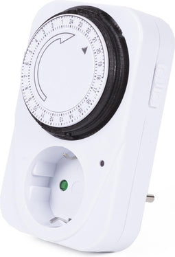 Benson Stopcontact met randaarde - analoge timer - 24-uurs schakelklok - kinderbeveiliging