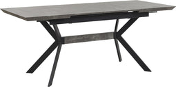 BENSON - Uitschuifbare eettafel - Grijs - 80 x 140/180 cm - MDF