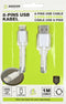 Benson USB naar Lightning kabel - 1 meter - wit - 2.1A - PVC en koper